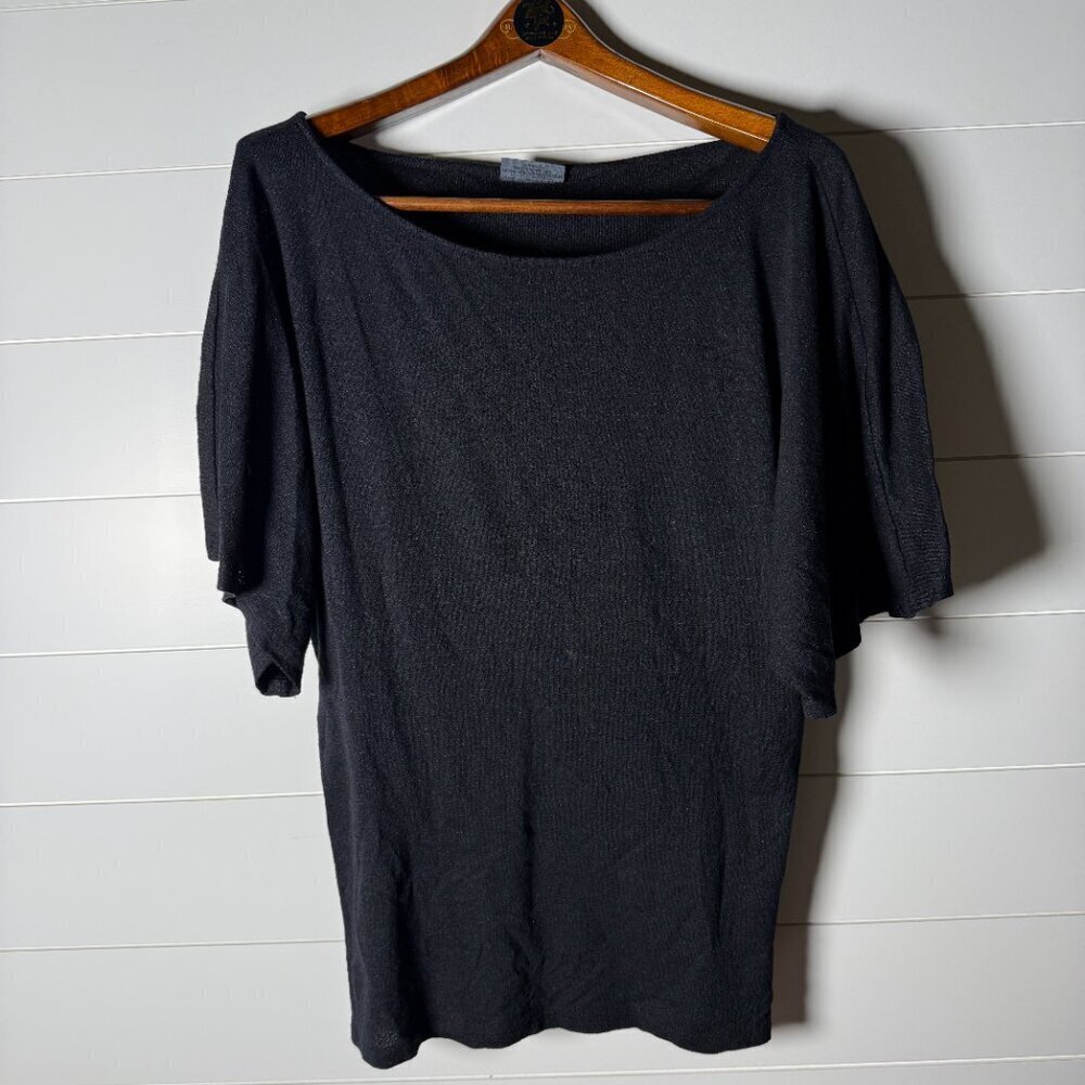 Michael Stars One Size Fits Most 100% American Black Short Sleeve Shirt